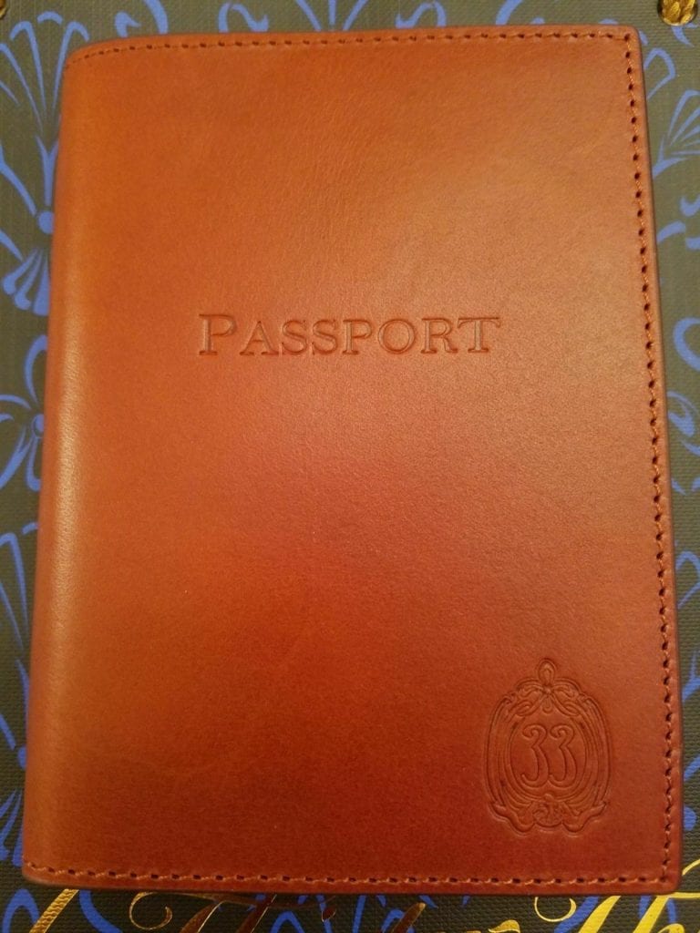 Club 33 Leather Passport Cover