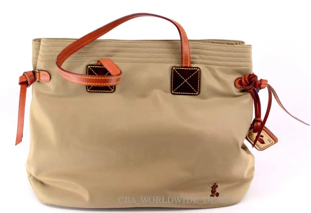 Tan Nylon Shopper w/ brown Mickey OOAK Tan Nylon Shopper w/ brown Mickey OOAK