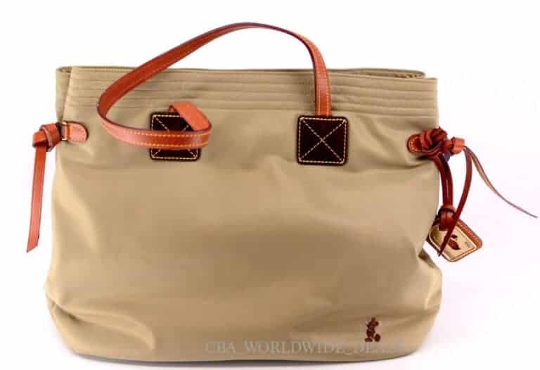 Tan Nylon Shopper w/ brown Mickey OOAK