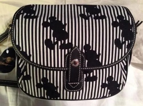 Japan Black Mickey Stripes Shoulder Crossbody
