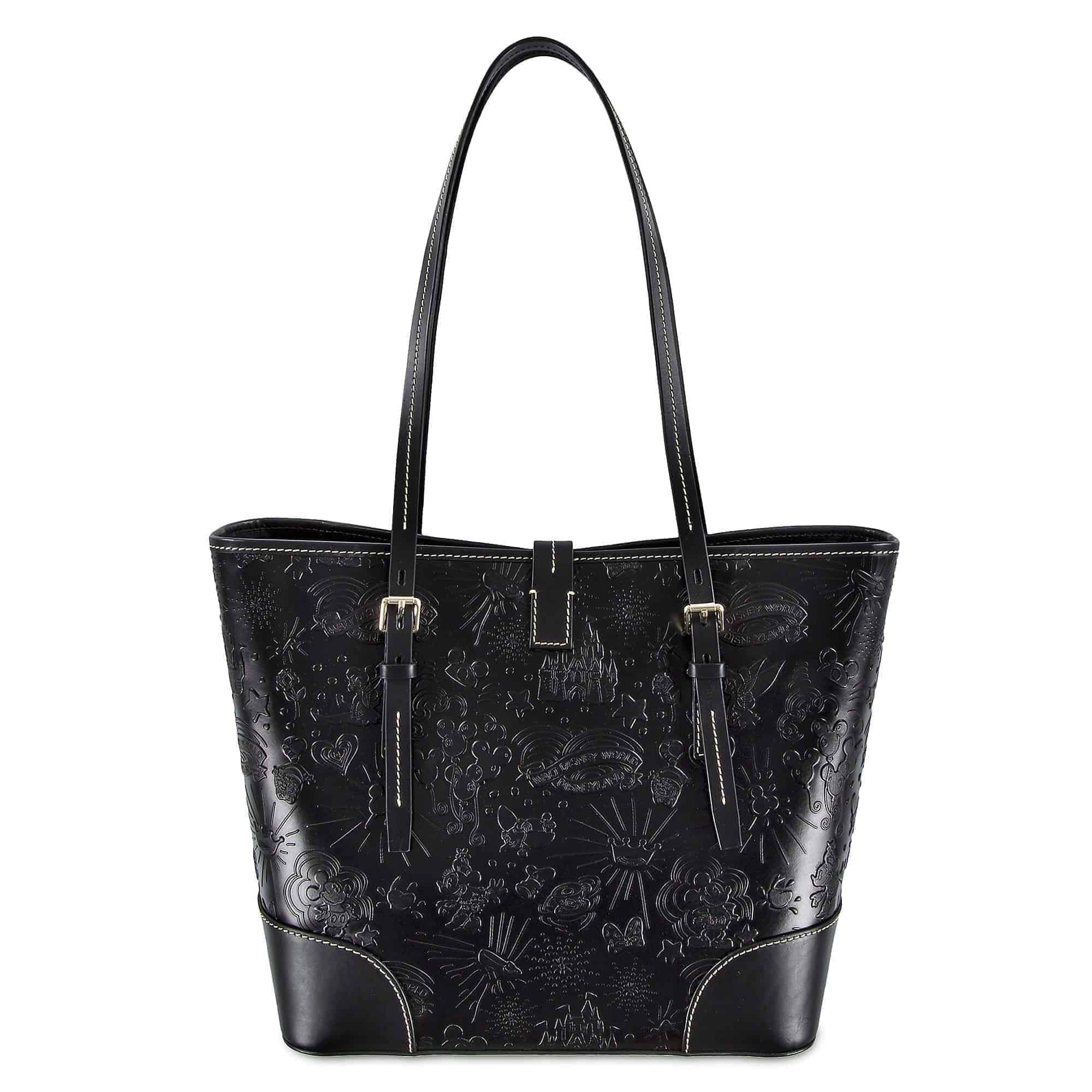 Disney Dooney and Bourke Black Embossed Leather Sketch Disney Dooney
