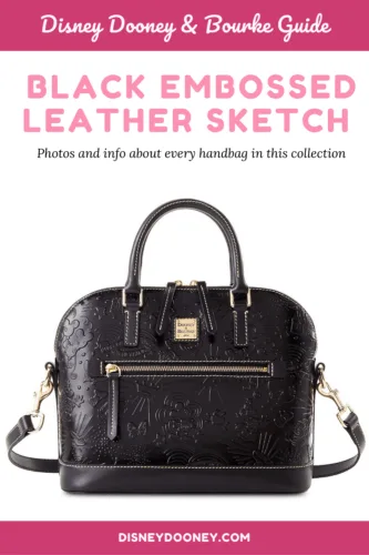Pin me - Black Embossed Leather Sketch