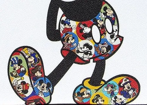 Mickey Mouse Through the Years Button Tote - Design Close up