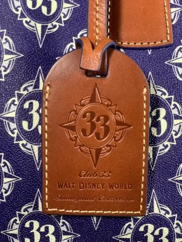 Inaugural Club 33 Walt Disney World Leather Hang Tag