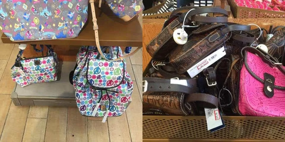 Disney Dooney & Bourke bags at Disney's Character Warehouse at the Orlando Premium Outlets