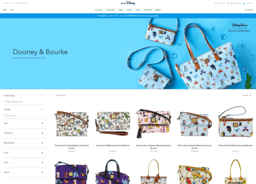 ShopDisney.com Screenshot
