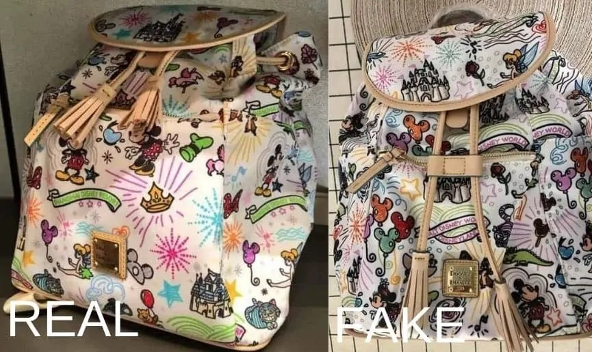 Shanghai Sketch Backpack vs Fake Sketch backpack