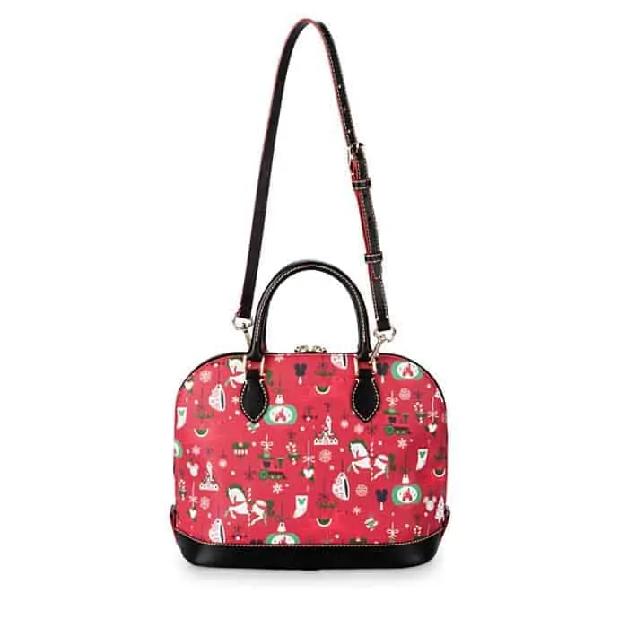 Disney Parks Holiday 2019 Zip Satchel (back and strap) by Dooney & Bourke