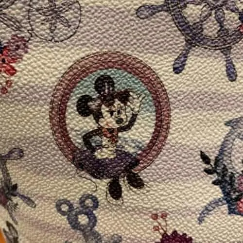 Disney Cruise Line Dooney & Bourke Minnie Print Detail of Minnie in Porthole