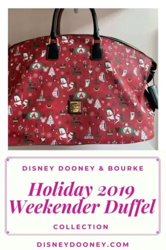 Pin me - Disney Dooney and Bourke Christmas Holiday 2019 Weekender Duffel Bag