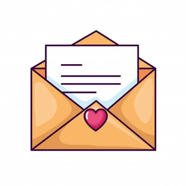 cute envelope icon open with card heart 24877 60896