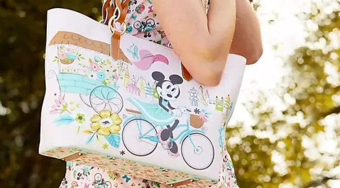 Flower and Garden Festival 2020 Tote with model by Dooney & Bourke