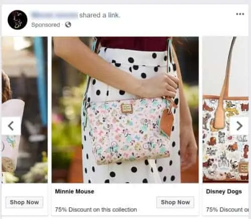 Disney Dooney Facebook Scam Ad