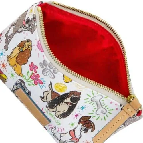 Disney Dogs Sketch Cosmetic Case (interior) by Dooney & Bourke