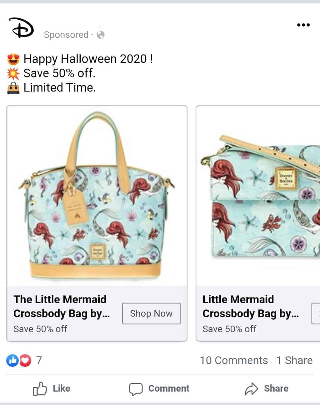 Facebook Scam Ad for The Little Mermaid Collection Facebook Scam Ad for The Little Mermaid Collection