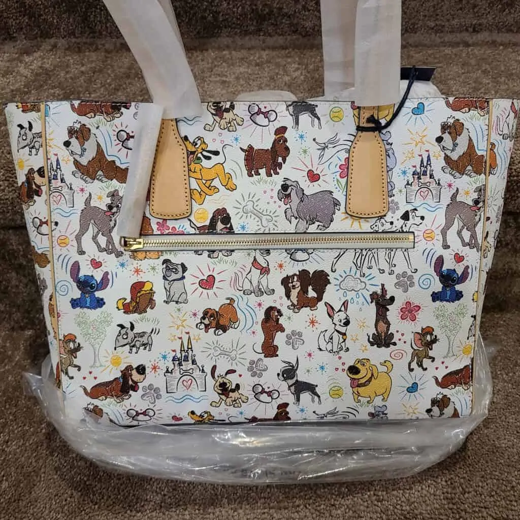 Disney Dogs Sketch Tote Bag (back) by Dooney & Bourke