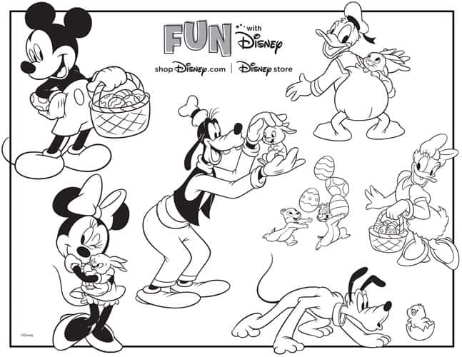 printable disney easter coloring pages