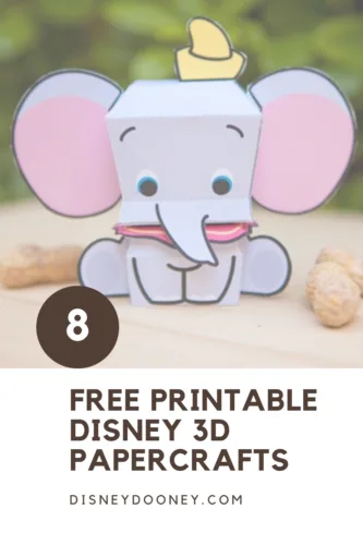 Pin me - 8 Free Printable Disney 3D Character Crafts