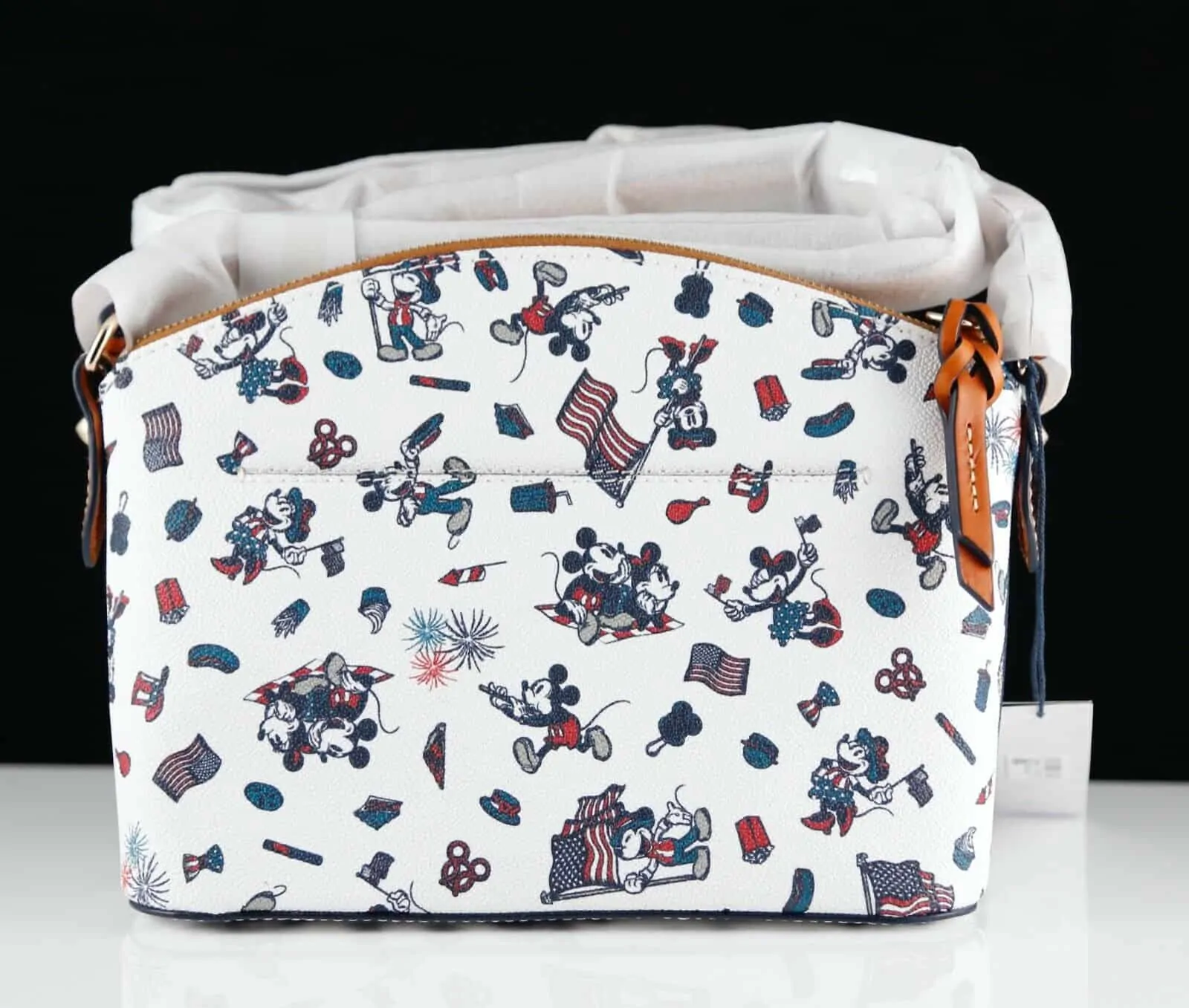 Mickey and Minnie Mouse Americana Crossbody Bag (back) by Dooney & Bourke