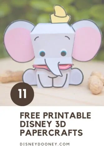 Pin me - 11 Free Printable Disney 3D Character Crafts
