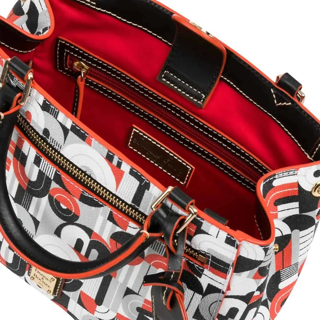 Mickey and Minnie Mouse Geometric Satchel (interior) by Dooney & Bourke