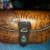 Aulani Brown Leather Sketch Wristlet OOAK (front)