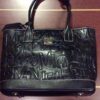 Black Italian Leather Tote OOAK
