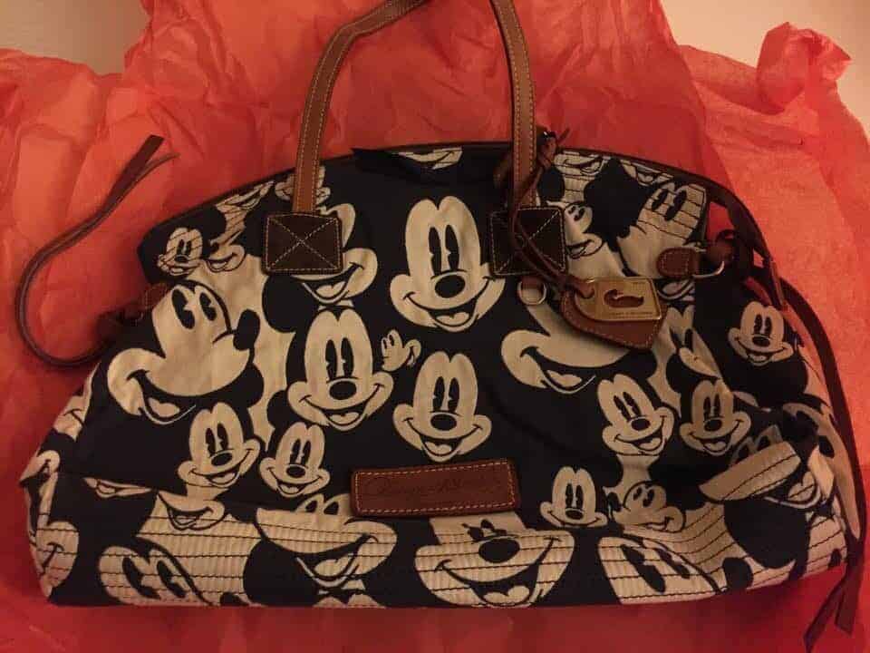 Blue Mickey Faces Domed Satchel OOAK