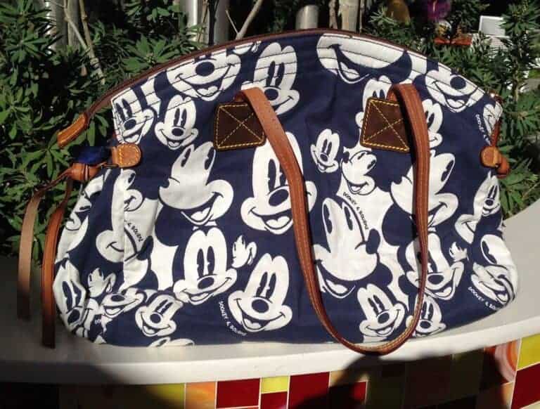 Blue Mickey Faces Domed Satchel OOAK