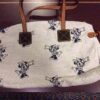 Minnie Canvas White Domed Satchel OOAK