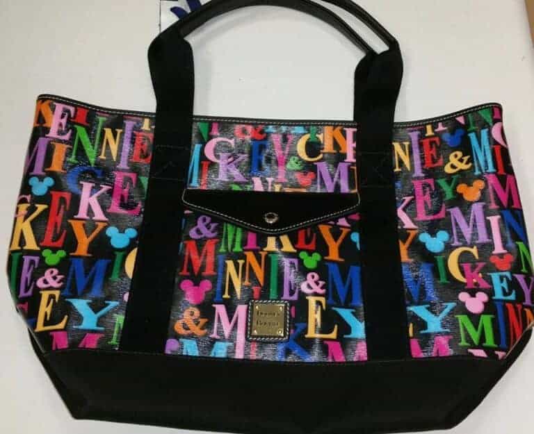 Mickey & Minnie Rainbow Names Tote OOAK
