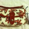 Minnie Bows White Snap Wristlet with Red Trim OOAK