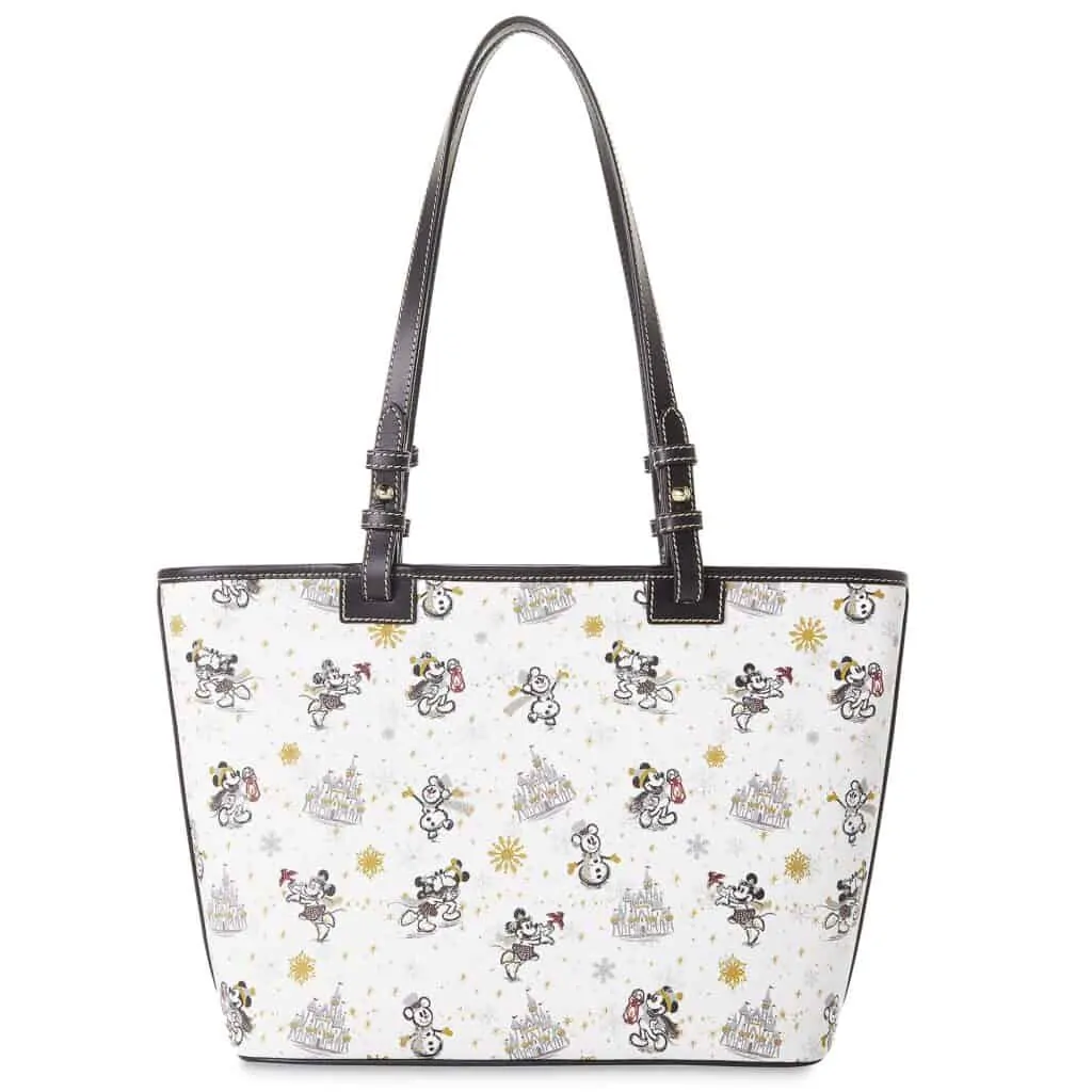 Mickey and Minnie Mouse Holiday 2020 Tote (back) by Dooney & Bourke