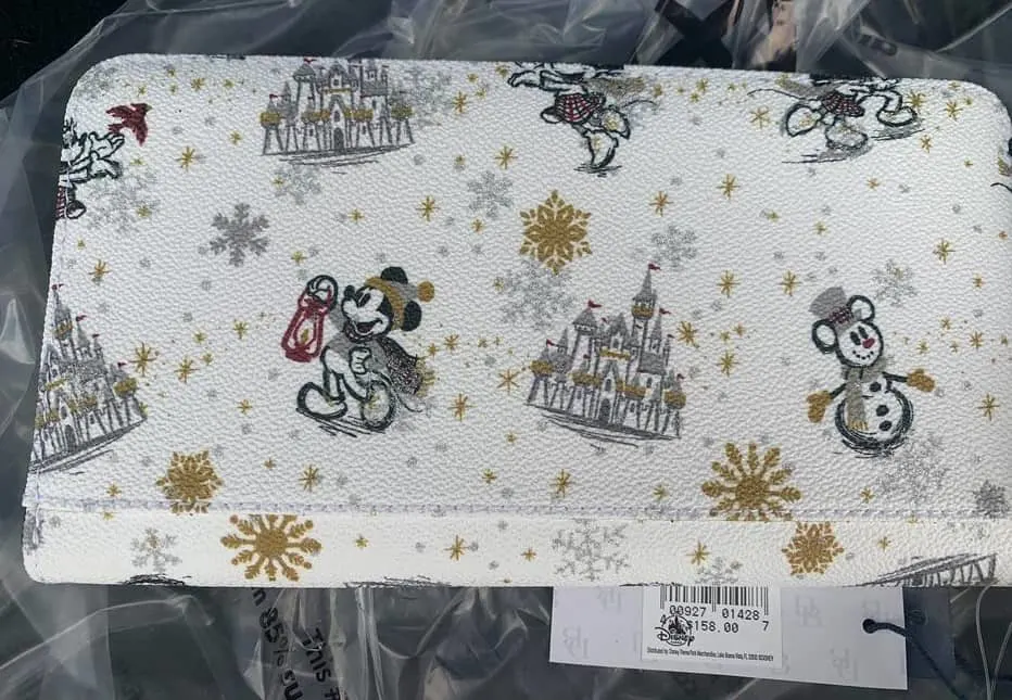 Mickey and Minnie Mouse Holiday 2020 Wristlet Wallet (back)