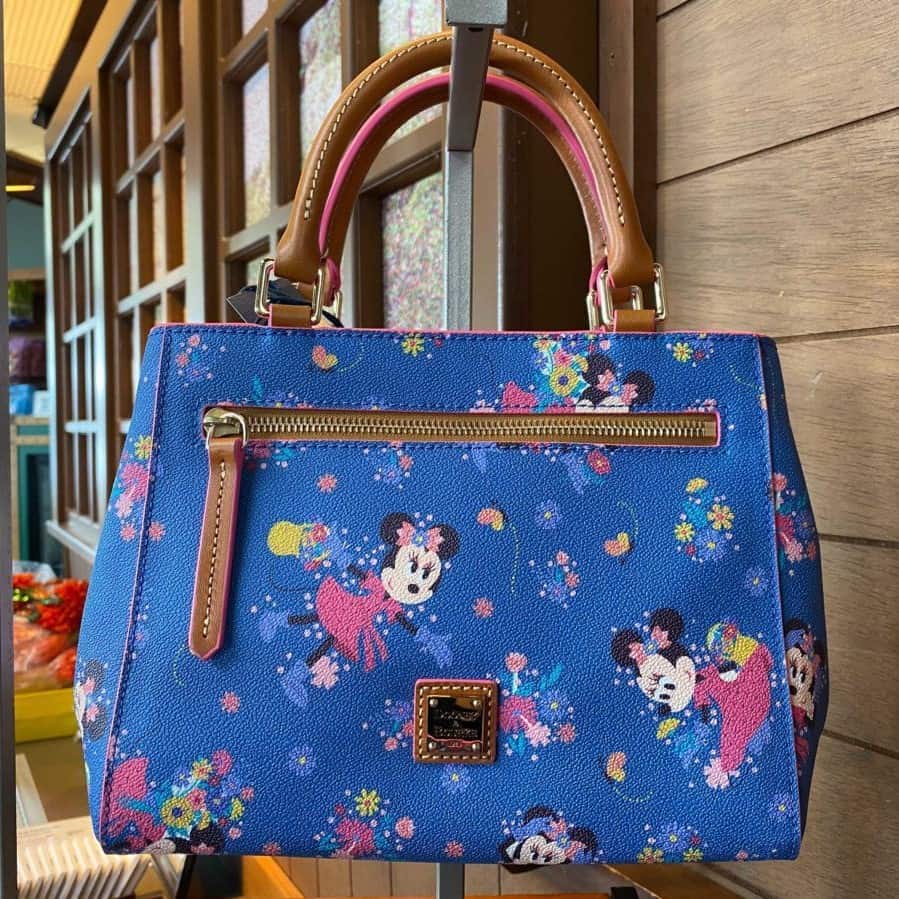 Disney Dooney & Bourke 2021 Epcot Flower & Garden Minnie Small Zip Satchel Bag