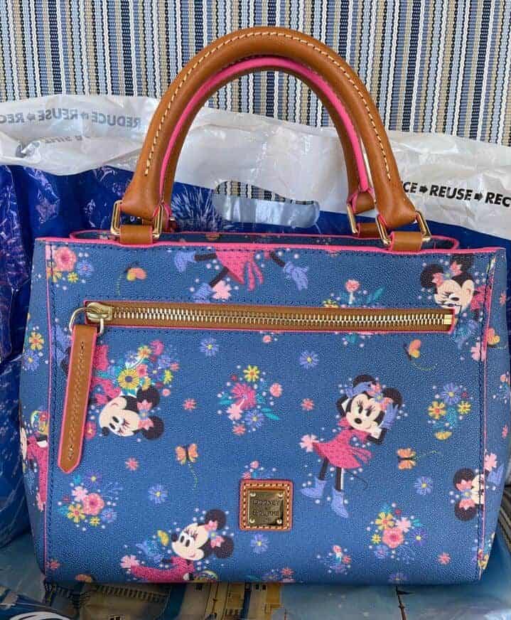 Disney Dooney & Bourke 2021 Epcot Flower & Garden Minnie Small Zip Satchel Bag