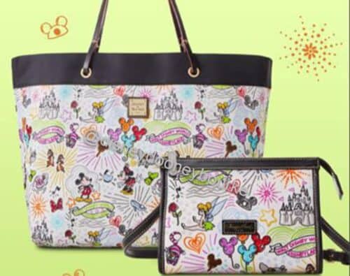 Disney Sketch Collection with Black Trim by Dooney and Bourke