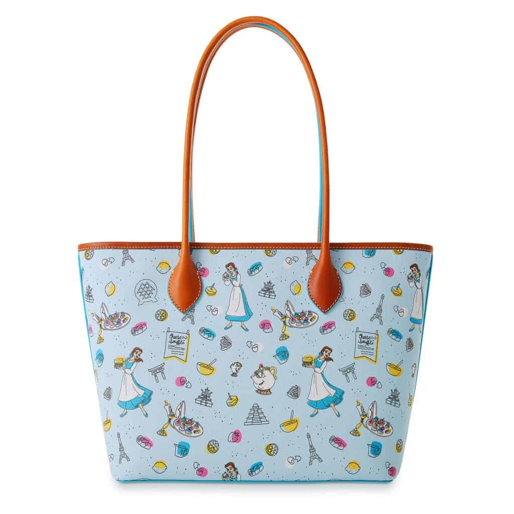 Epcot International Food & Wine Festival 2021 Be Our Guest Beauty and the Beast Shopper Tote (back) by Dooney & Bourke 