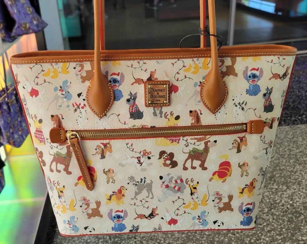 Santa Tails Tote (front) by Disney Dooney & Bourke