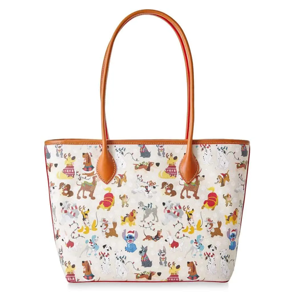 Disney Dogs Holiday Tote Bag (back) by Dooney & Bourke