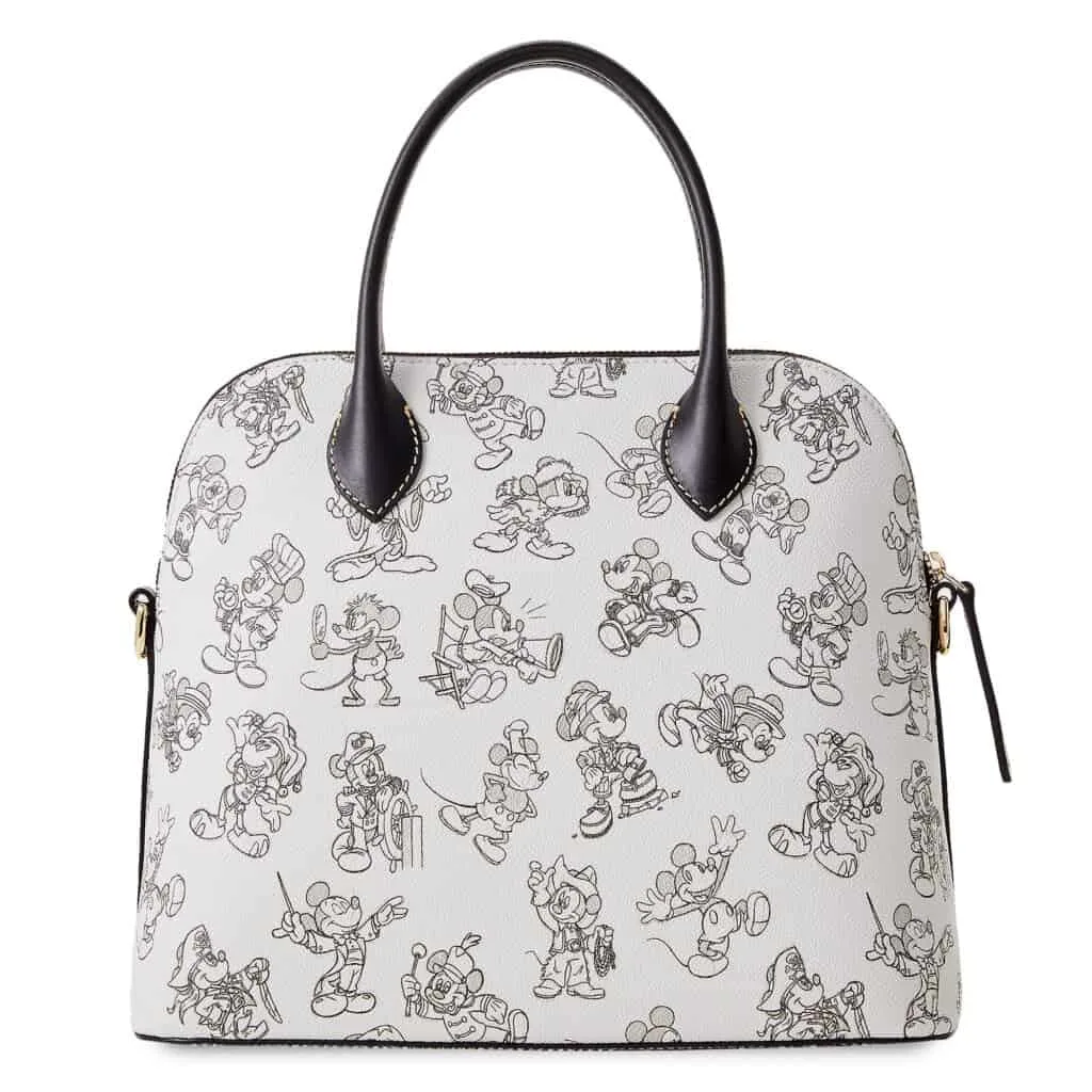 Mickey Through the Years 2021 Satchel (back) by Disney Dooney and Bourke
