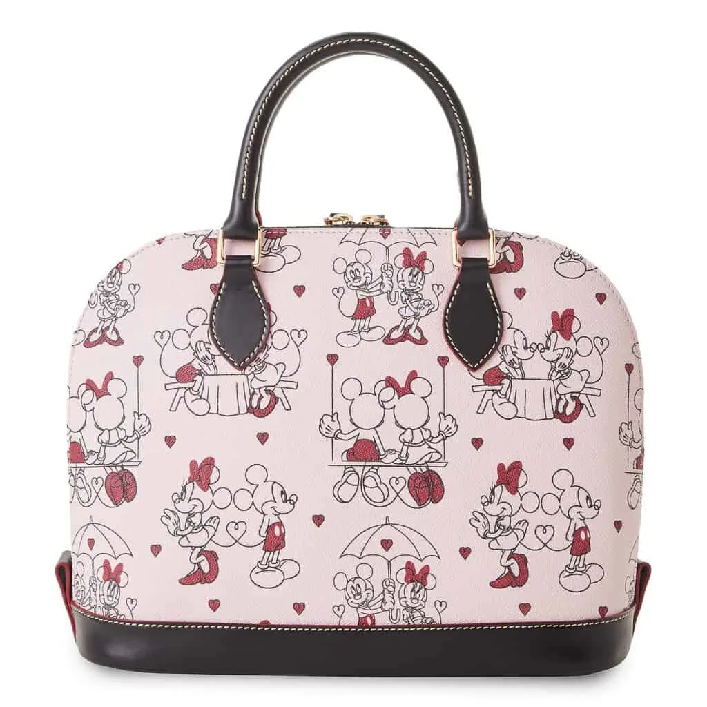 Mickey and Minnie Mouse Valentine's Day 2022 Dooney & Bourke Zip Satchel Bag (back)