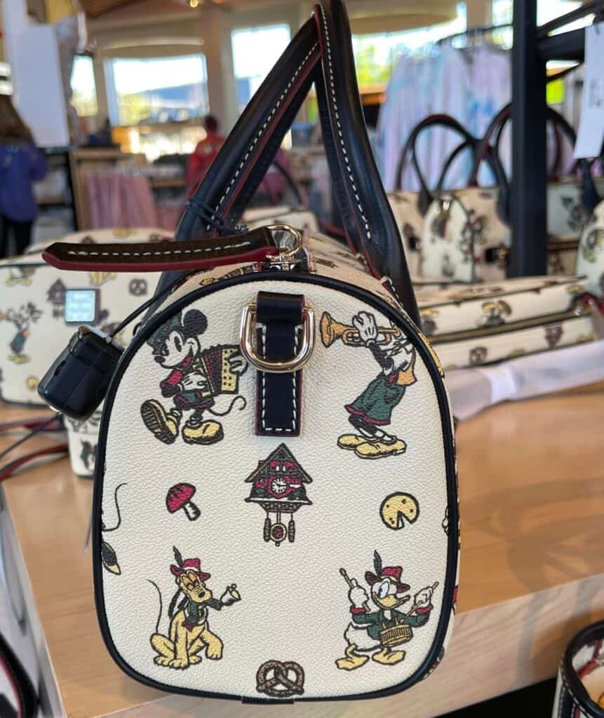 Epcot World Showcase Germany Mickey Mouse and Friends Disney Dooney & Bourke Satchel (side)