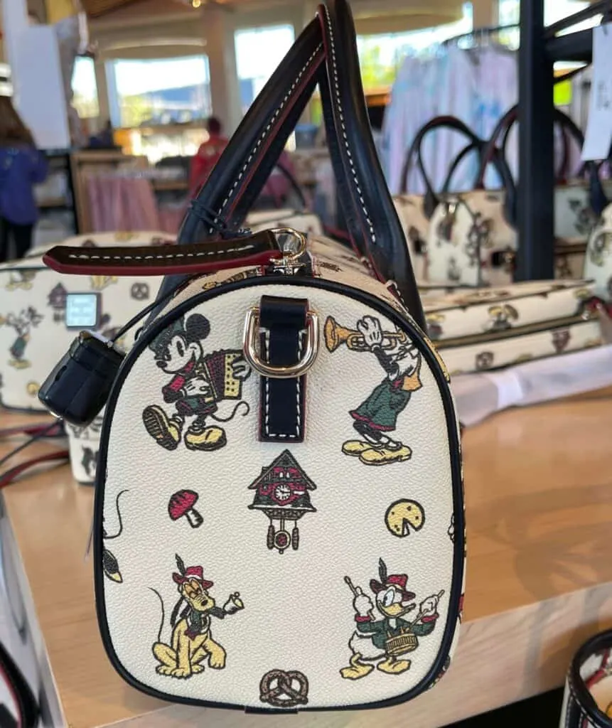 Epcot World Showcase Germany Mickey Mouse and Friends Disney Dooney & Bourke Satchel (side)