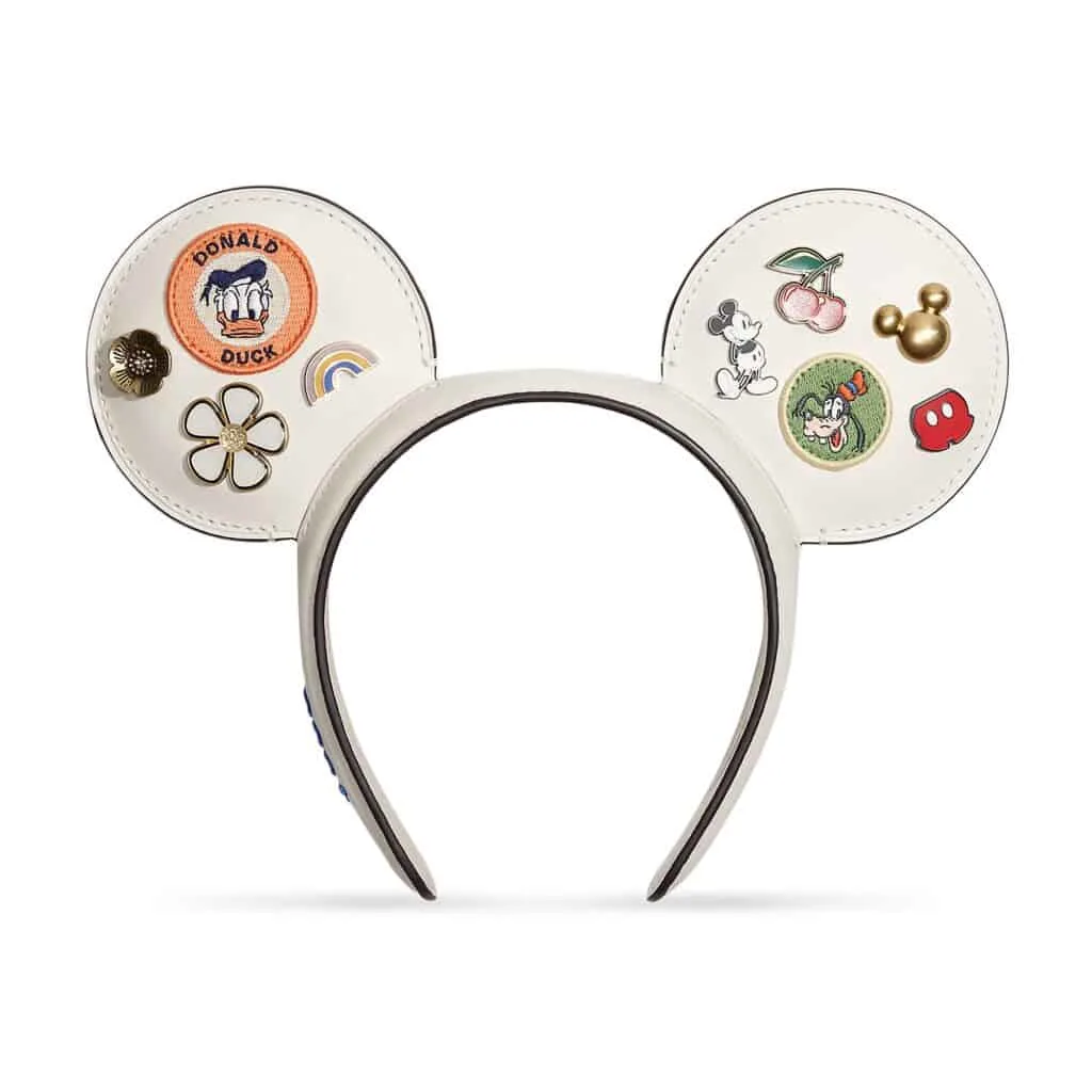 Mickey Mouse and Friends Leather Ear Headband for Adults by COACH