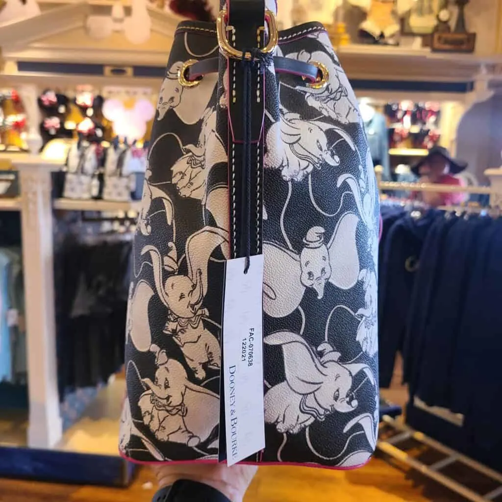 Dumbo 2022 Cinch Bag (side) by Disney Dooney & Bourke