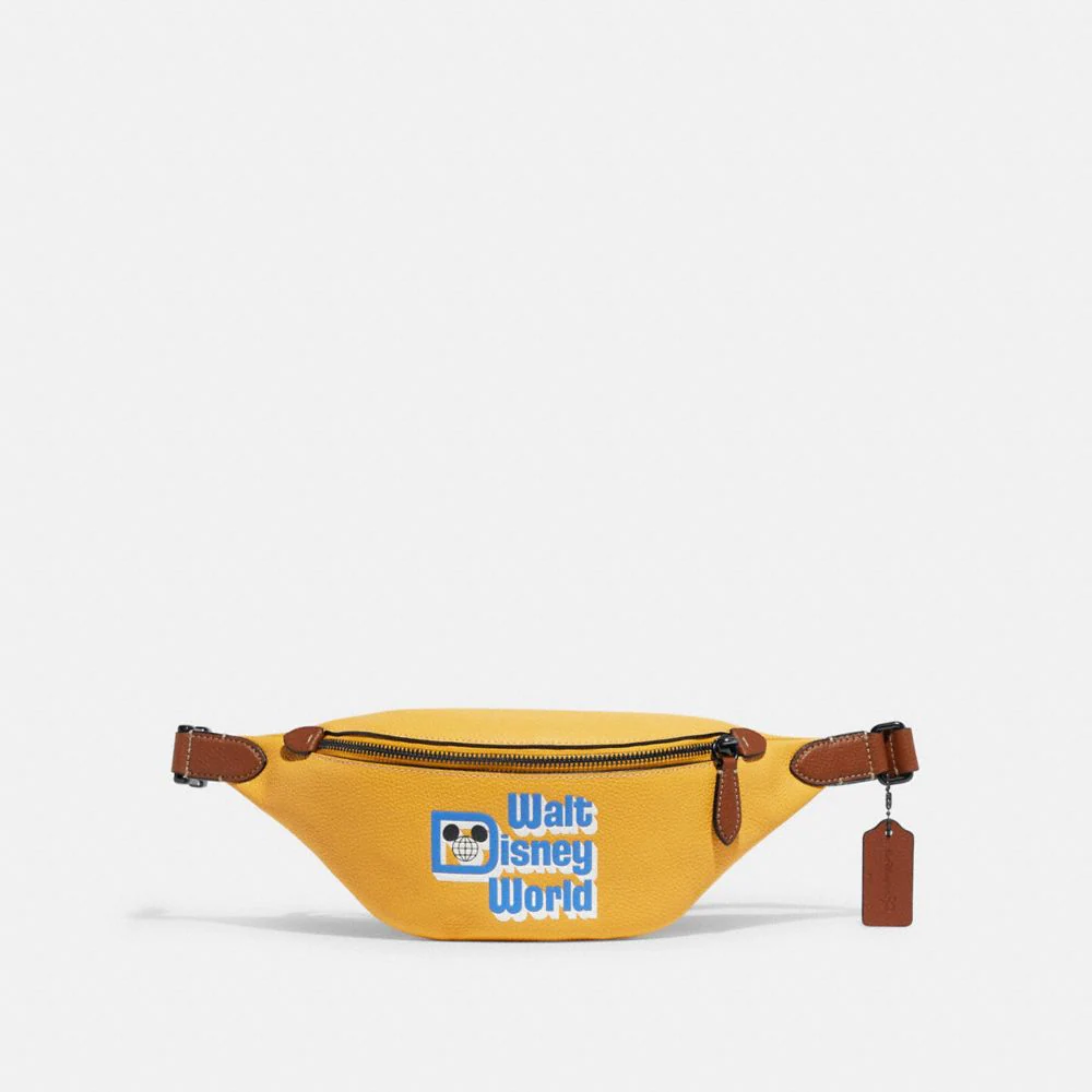 Disney X Coach Charter Belt Bag 7 With Walt Disney World Motif (Honeycomb Multi)