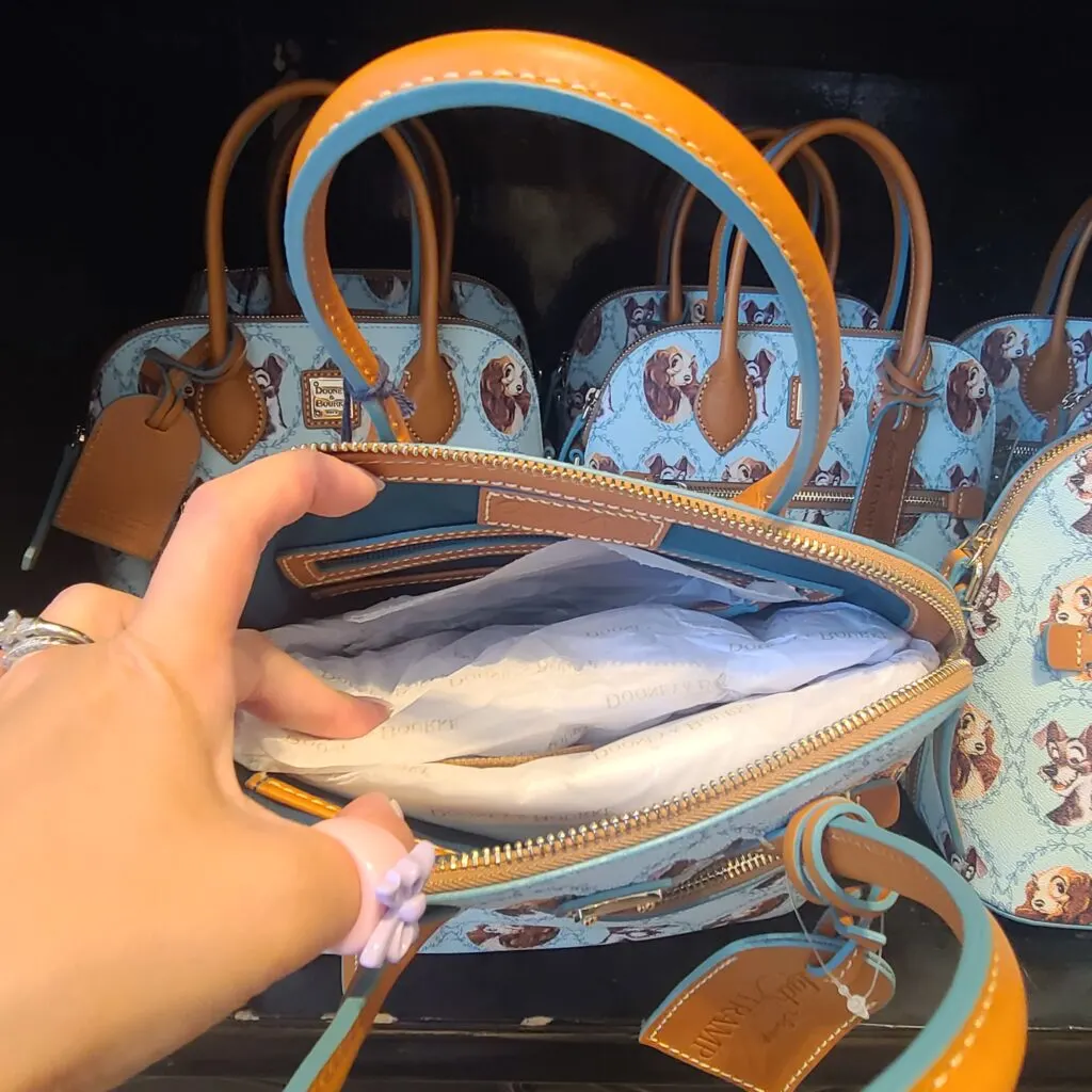 Lady and the Tramp Satchel (interior) by Dooney and Bourke at Downtown Disney