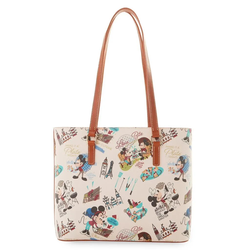 Mickey and Minnie Mouse Dooney & Bourke Tote Bag (back) – EPCOT International Food & Wine Festival 2022