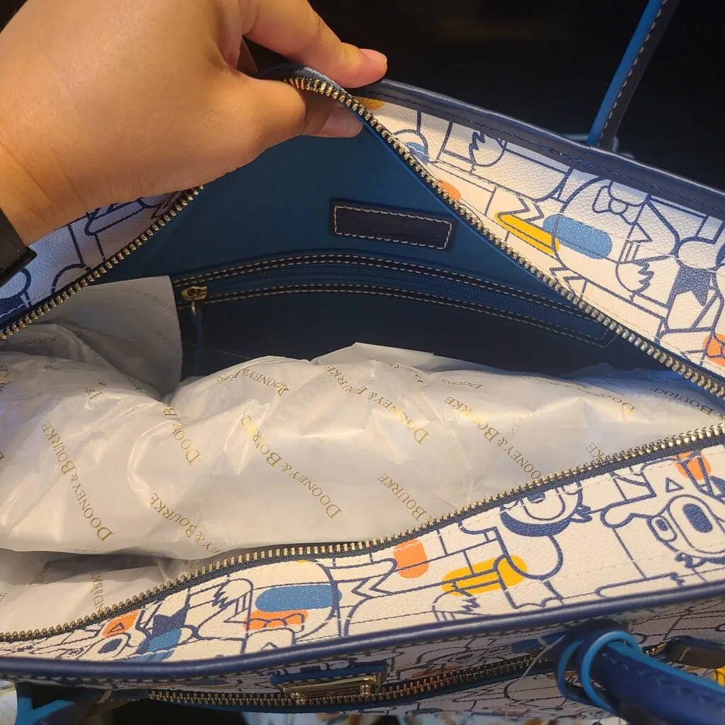 Donald Duck Tote Bag (interior) by Dooney & Bourke at Disneyland Resort